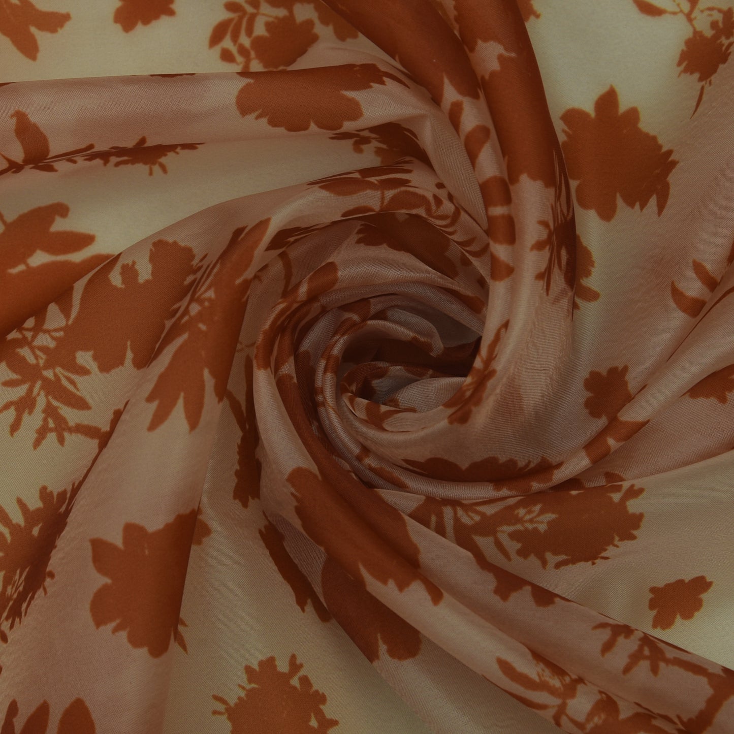 Multicolor Satin Organza Print Fabric