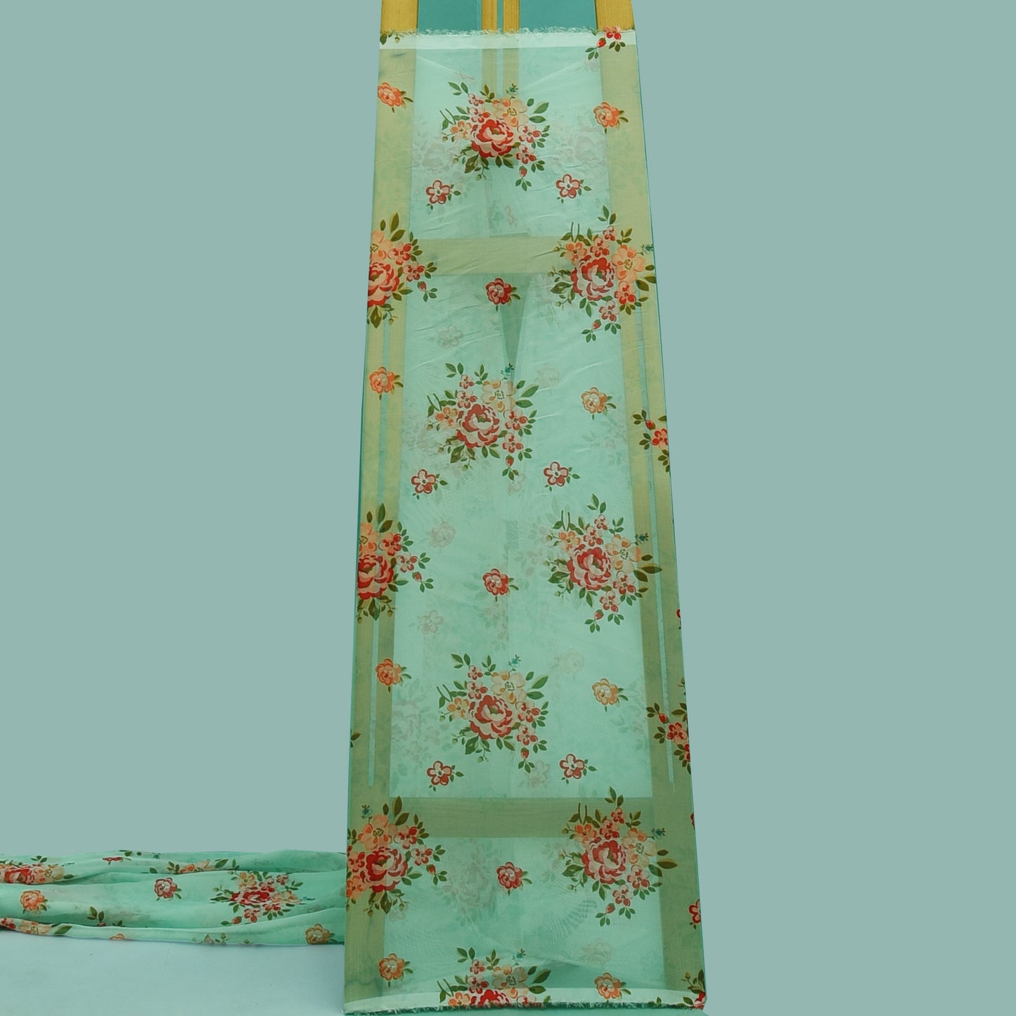 Multicolor Organza Print Fabric