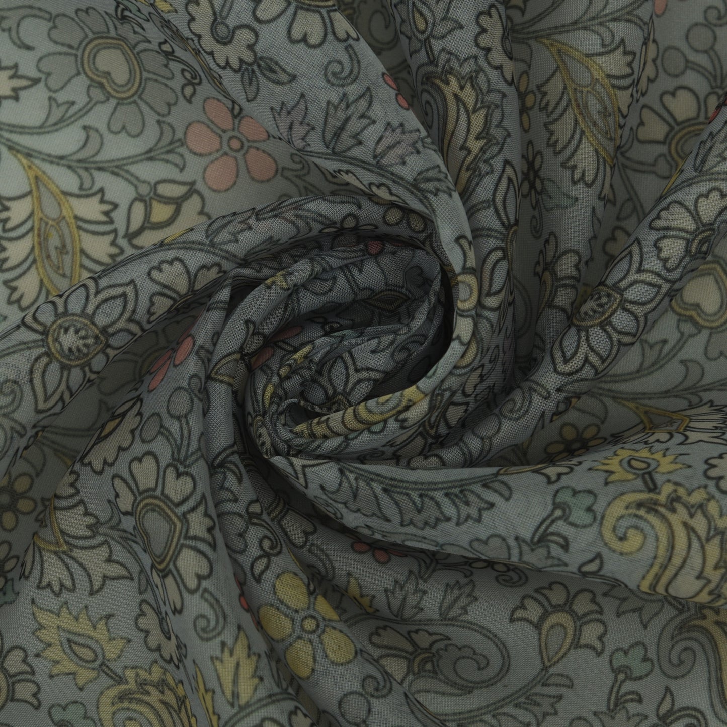 Multicolor Organza Print Fabric