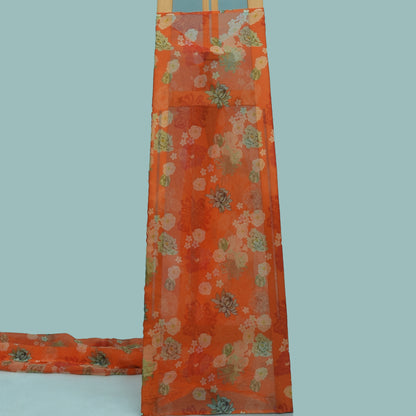 Multicolor Organza Print Fabric