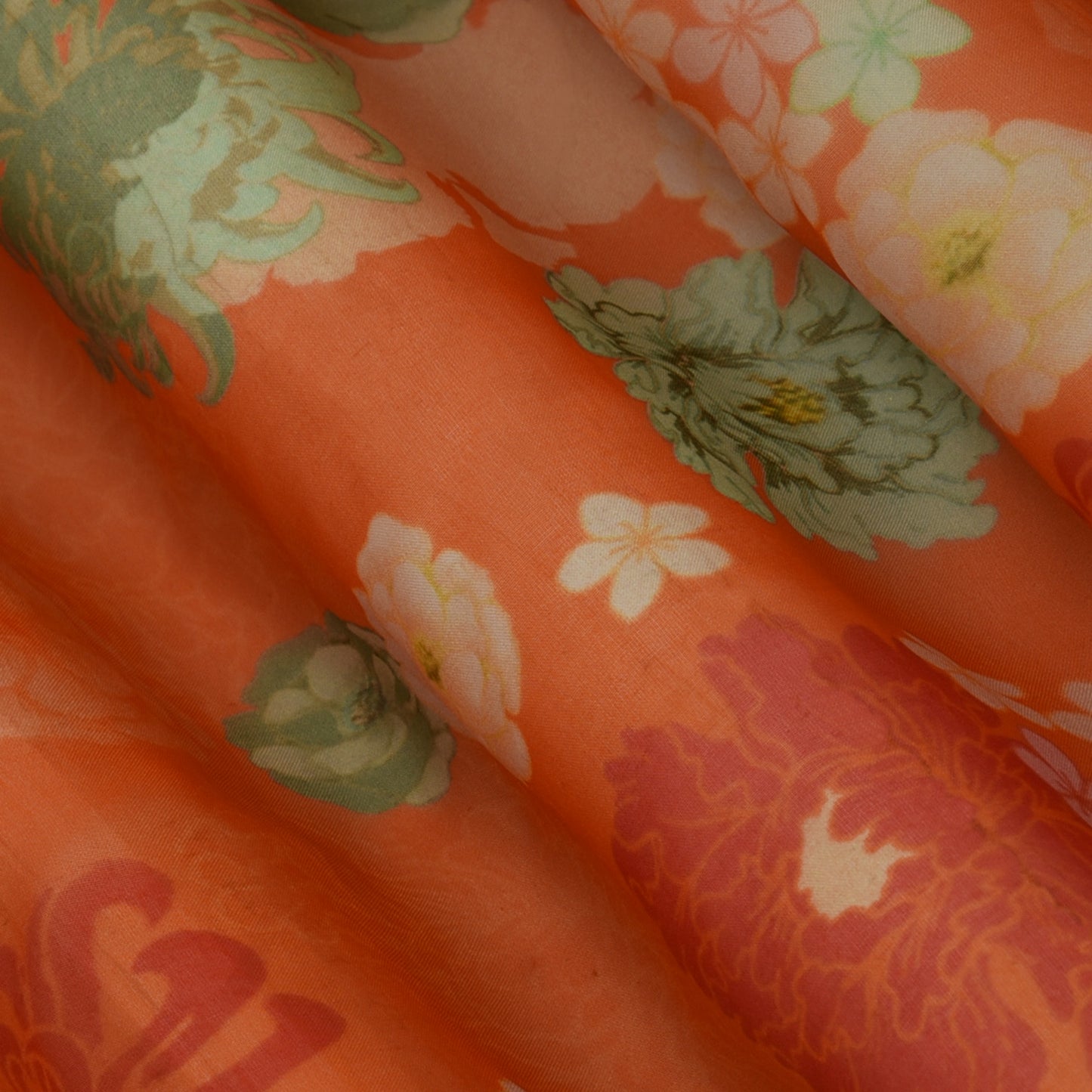 Multicolor Organza Print Fabric