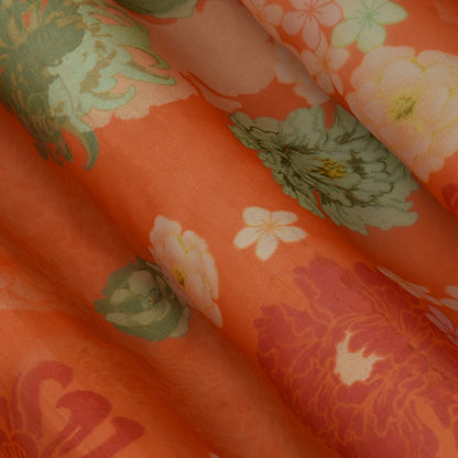 Multicolor Organza Print Fabric