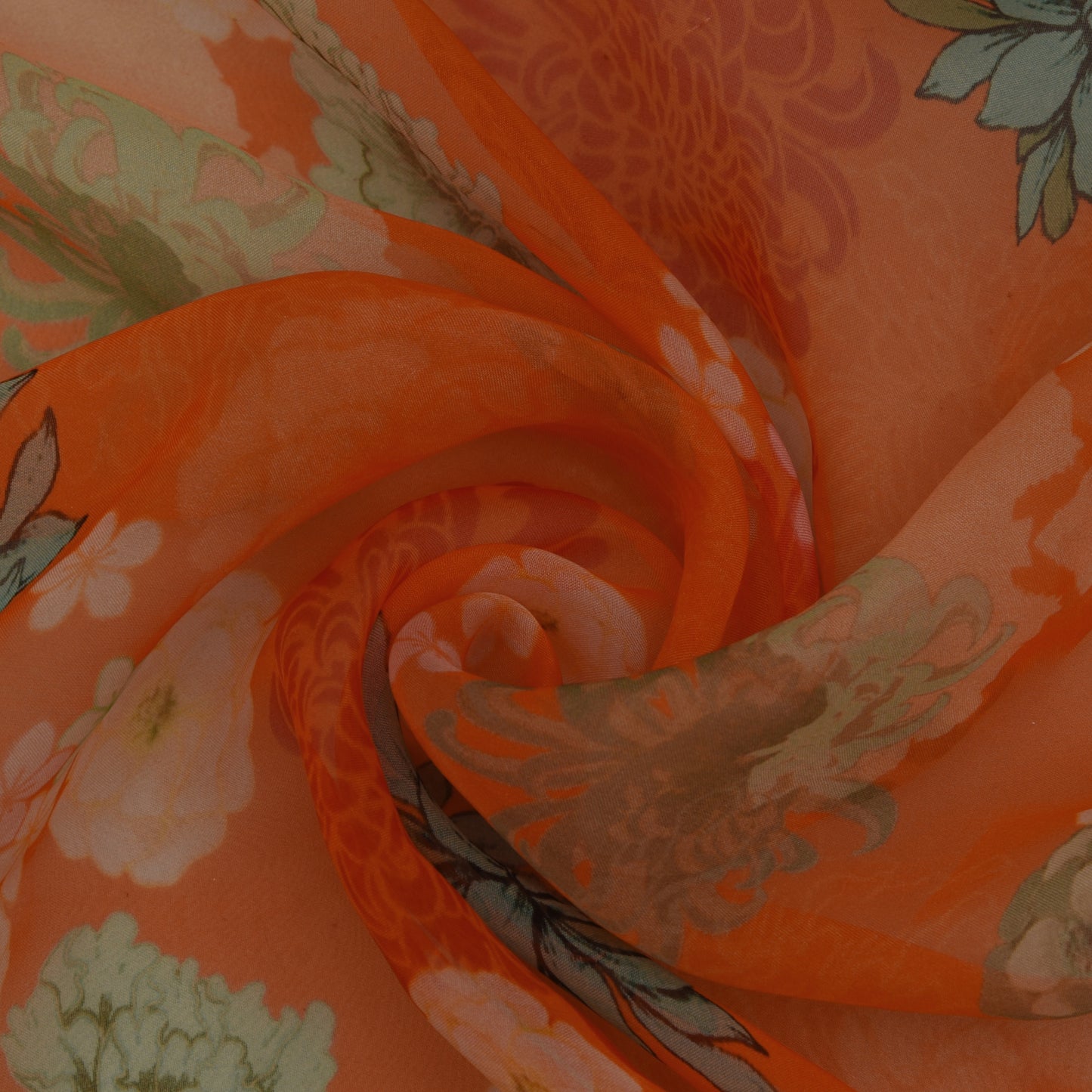 Multicolor Organza Print Fabric