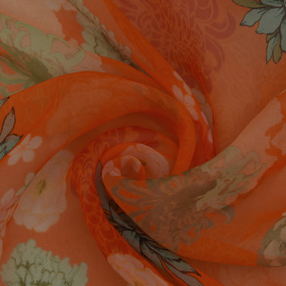 Multicolor Organza Print Fabric