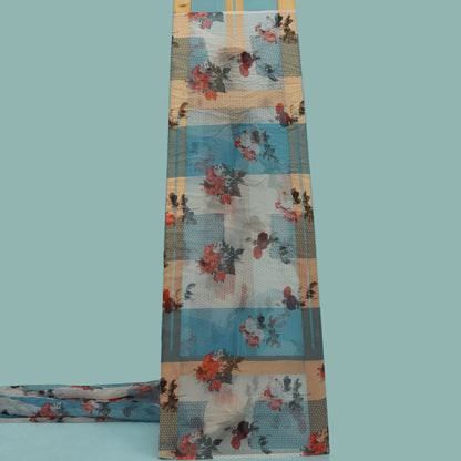 Multicolor Organza Print Fabric