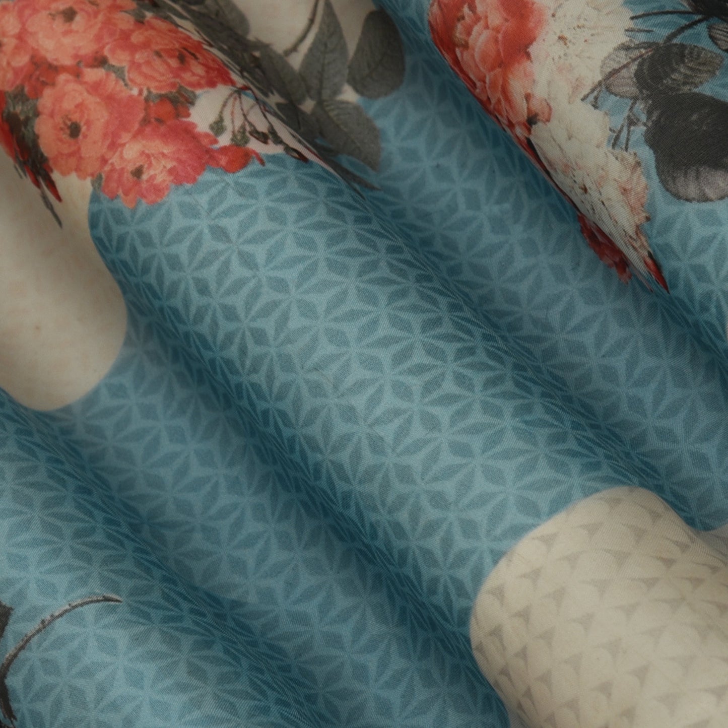 Multicolor Organza Print Fabric