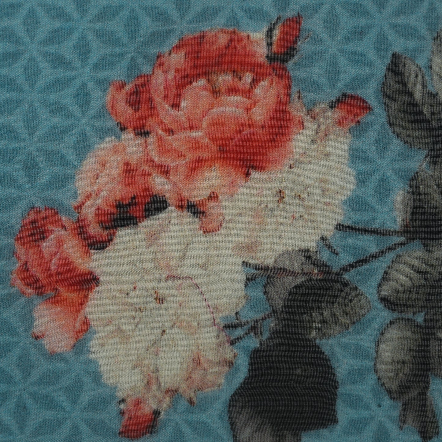 Multicolor Organza Print Fabric