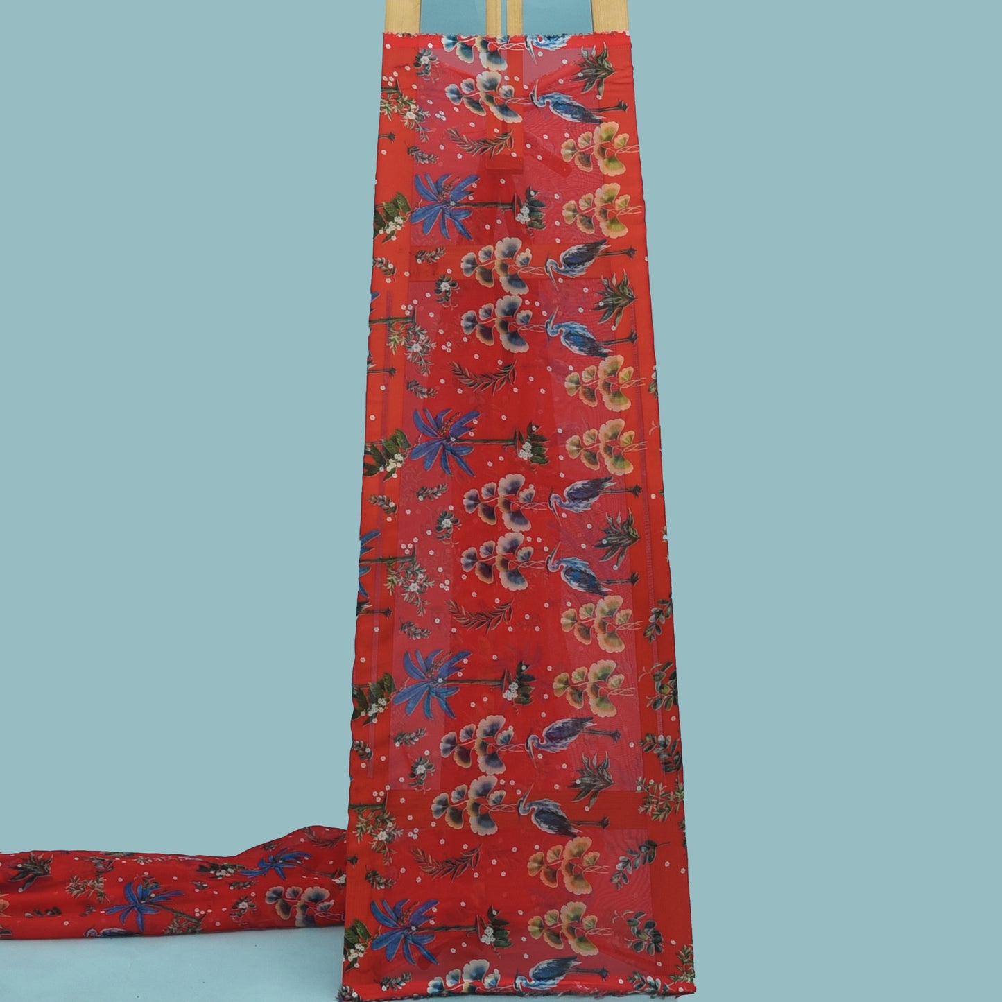 Multicolor Organza Print Fabric