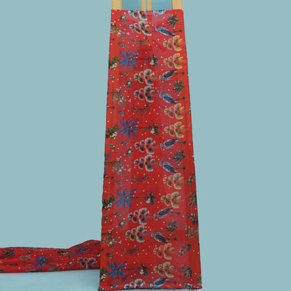 Multicolor Organza Print Fabric