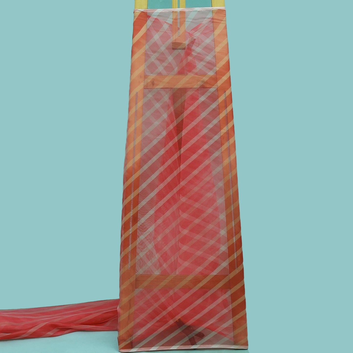 Multicolor Organza Print Fabric