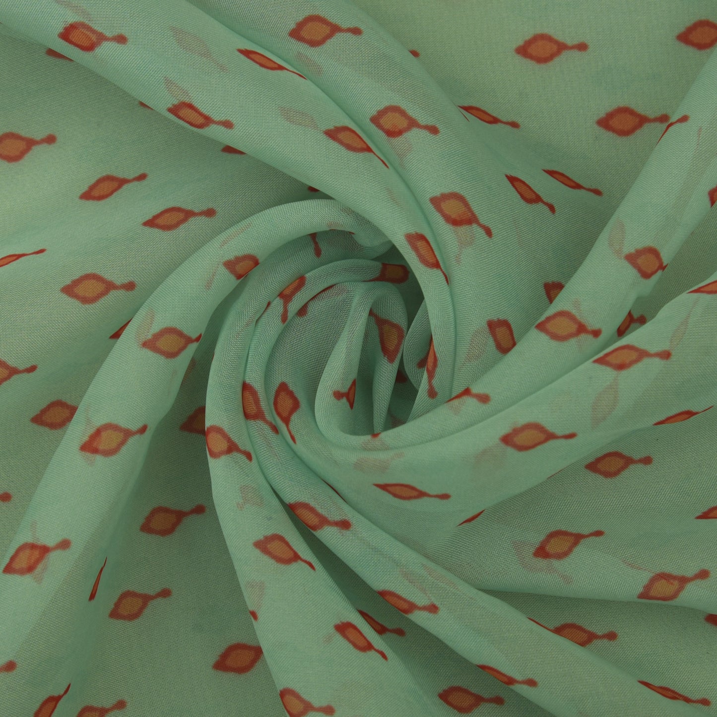 Multicolor Organza Print Fabric