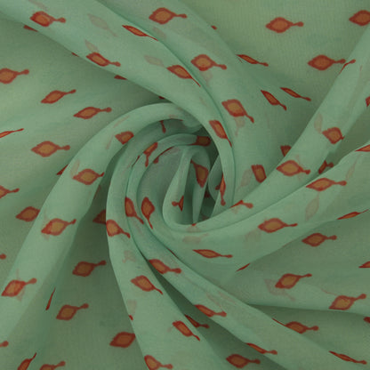 Multicolor Organza Print Fabric