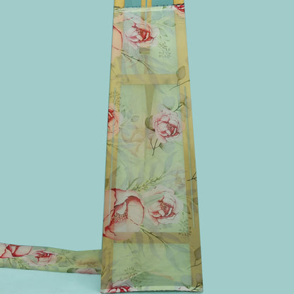 Multicolor Organza Print Fabric