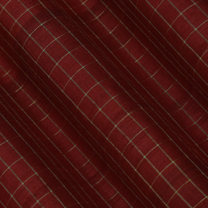 Maroon Color Pure Brocade Fabric