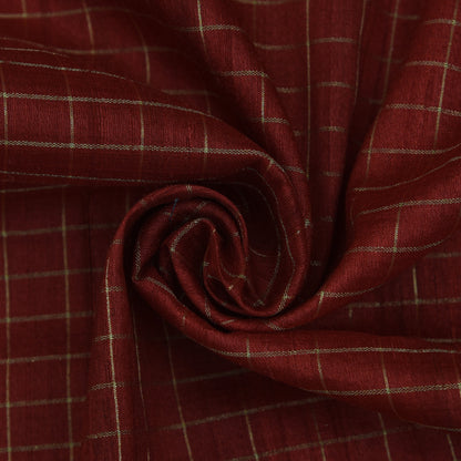 Maroon Color Pure Brocade Fabric
