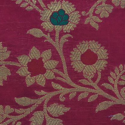 Hot Pink Color Katan Brocade Fabric