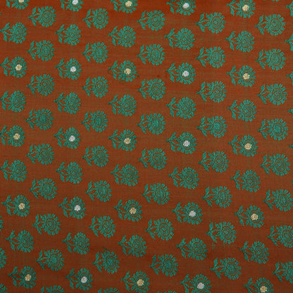 Orange Color Pure Tanchui Brocade Fabric