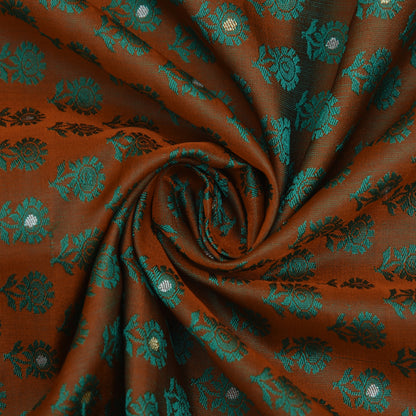 Orange Color Pure Tanchui Brocade Fabric
