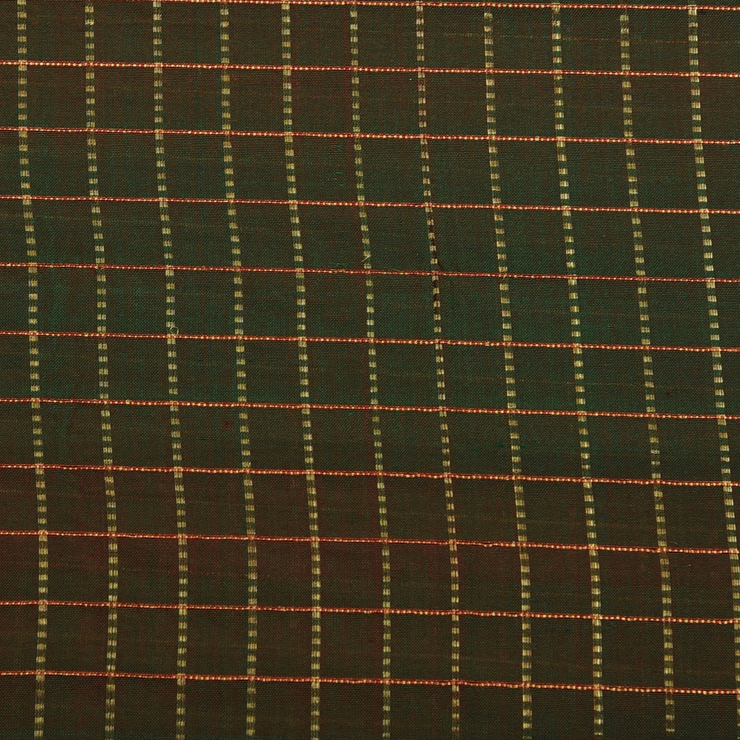 Colored Silk Zari Check Brocade Fabric