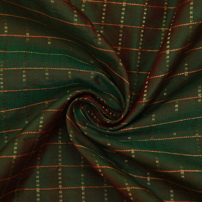 Colored Silk Zari Check Brocade Fabric