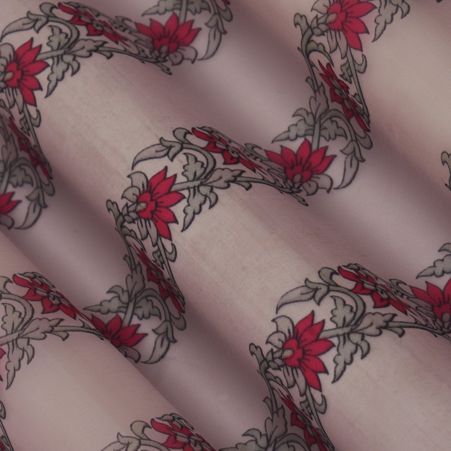 Multicolor Satin Organza Print Fabric