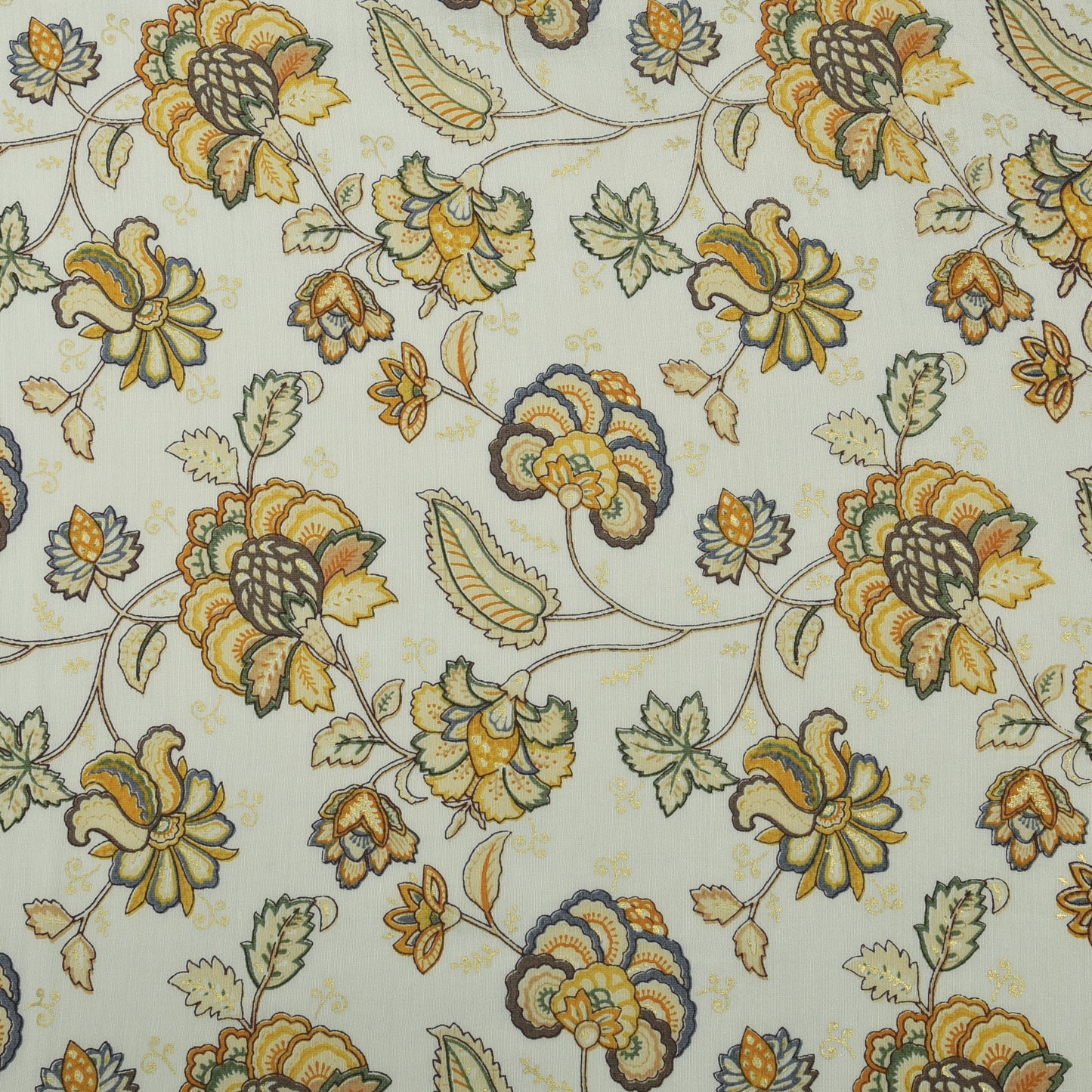 Chanderi Foil Print Fabric