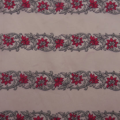 Multicolor Satin Organza Print Fabric