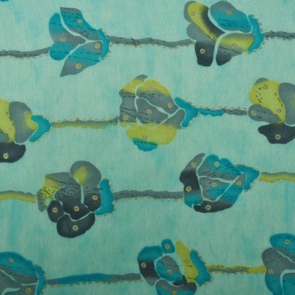 Chanderi Foil Print Fabric