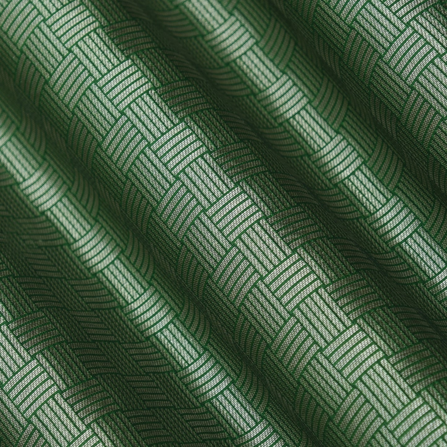 Green Color Brocade Fabric