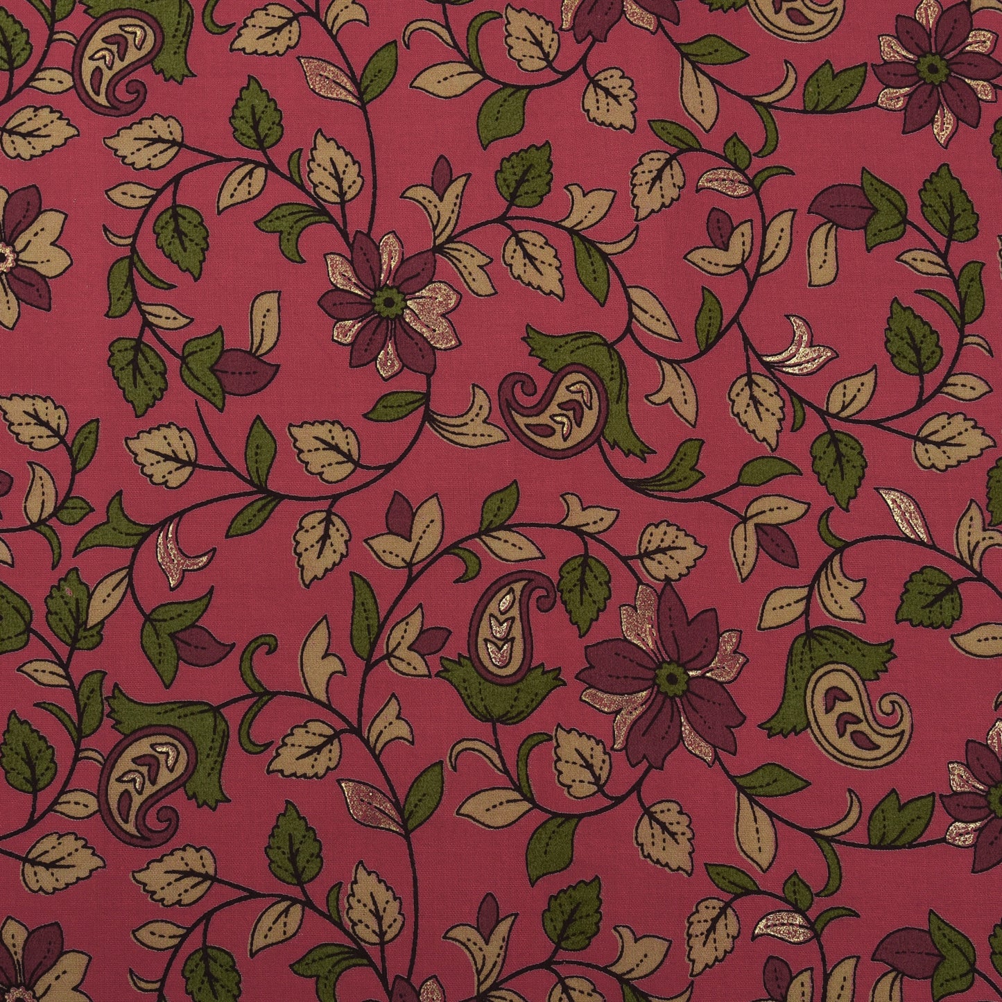 Chanderi Foil Print Fabric