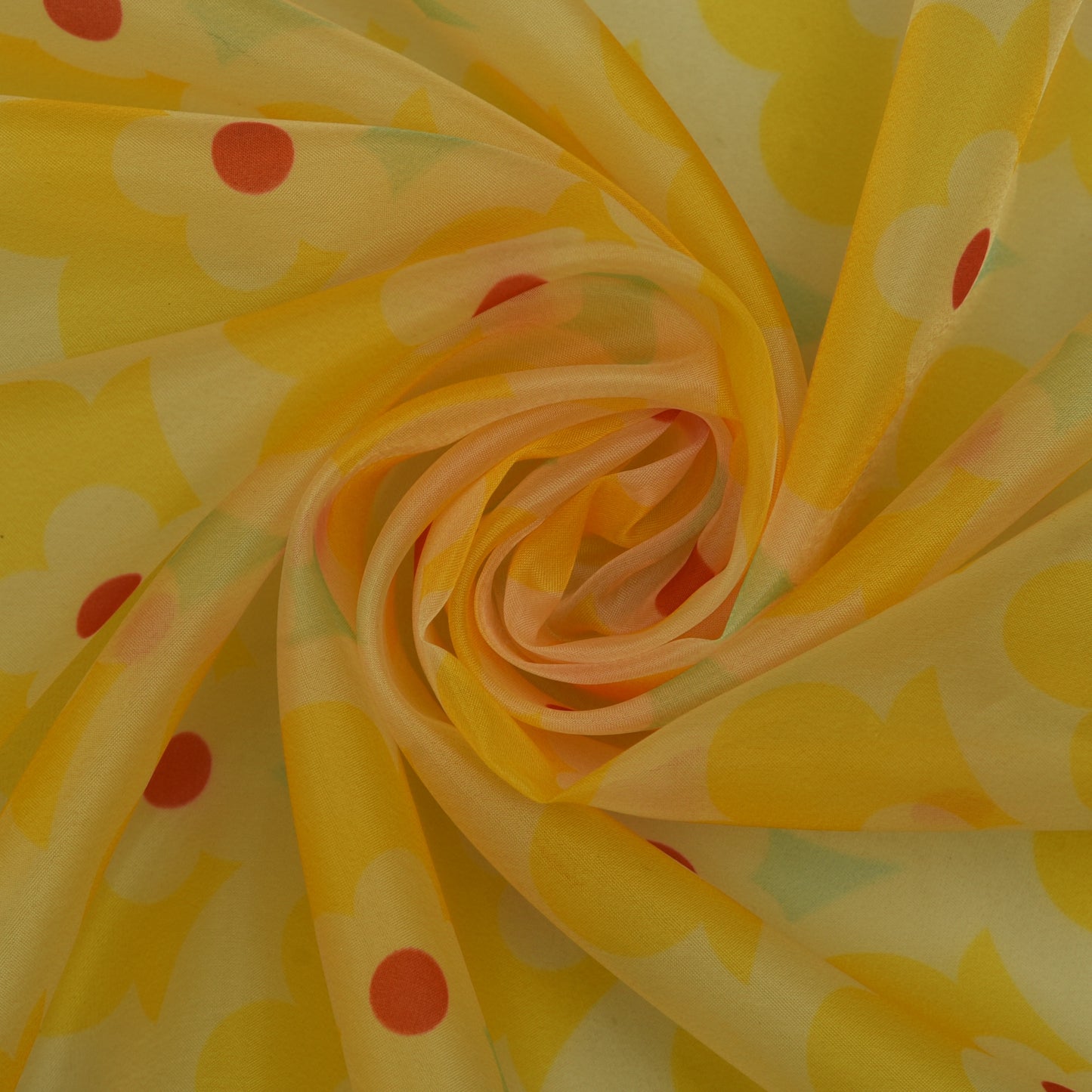 Multicolor Satin Organza Print Fabric