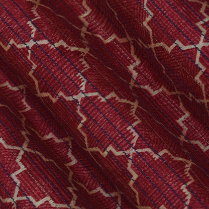 Maroon Color Steachline Handloom Fabric