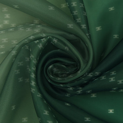 Multicolor Satin Organza Print Fabric