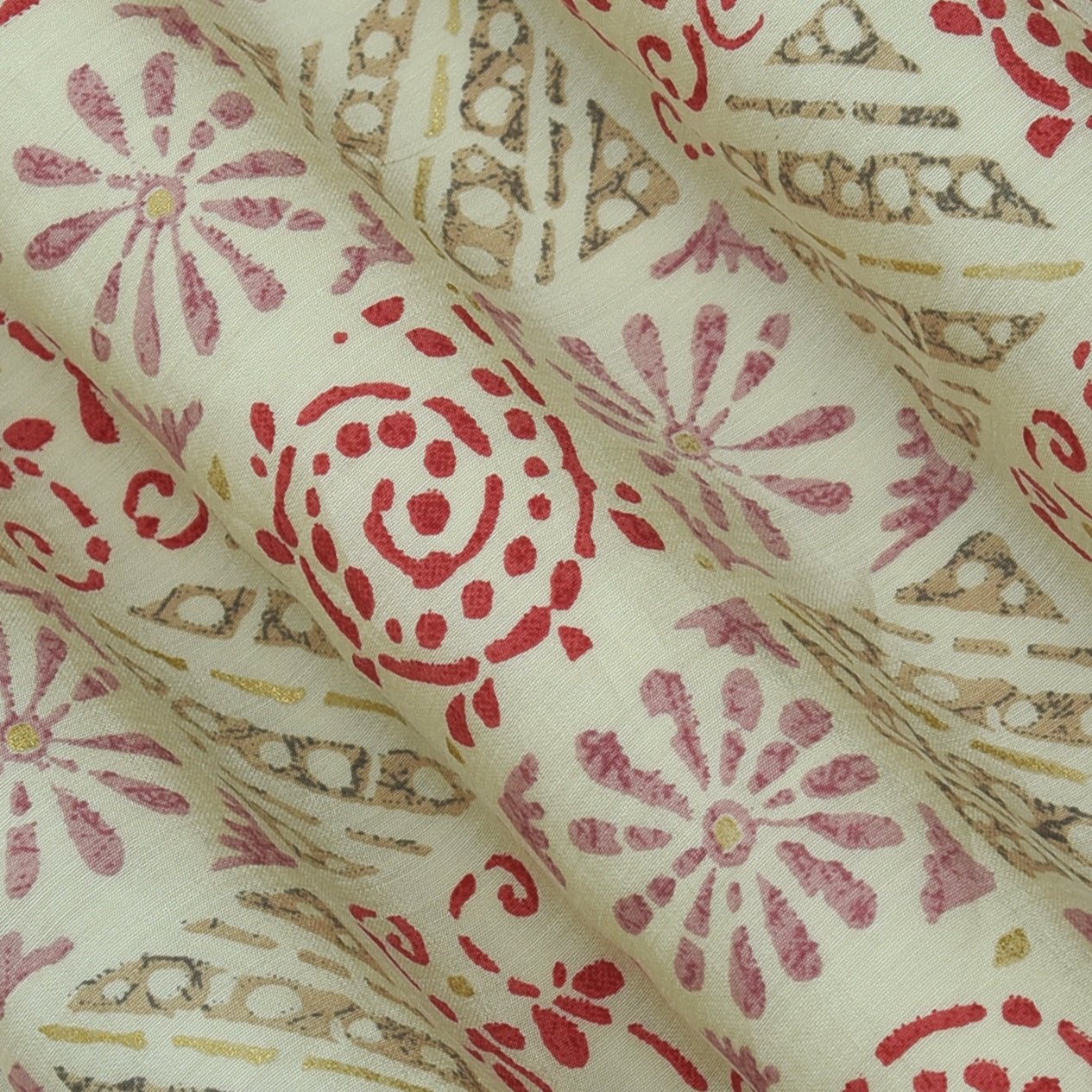 Chanderi Foil Print Fabric