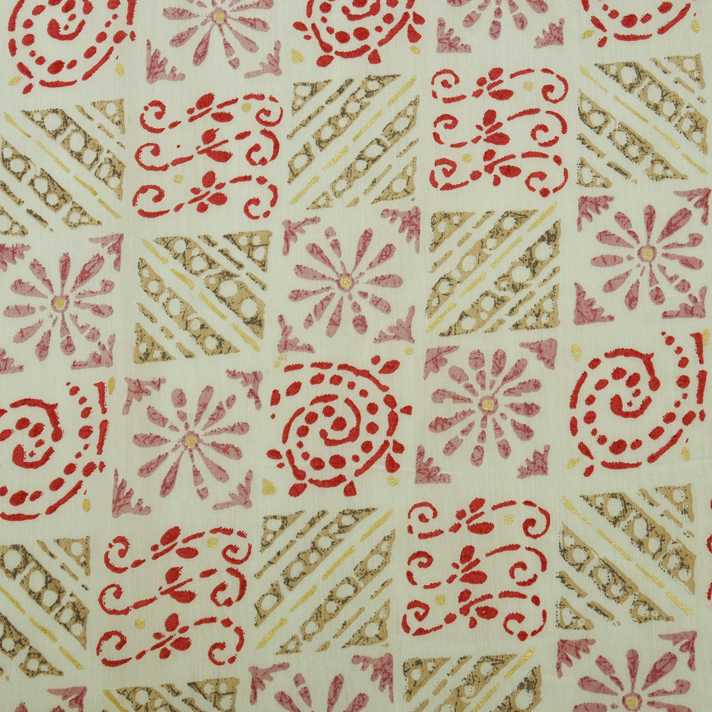 Chanderi Foil Print Fabric