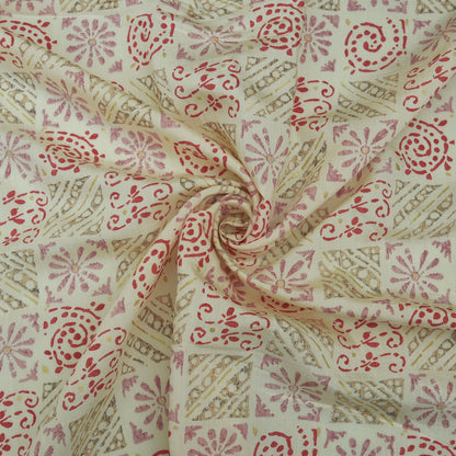 Chanderi Foil Print Fabric