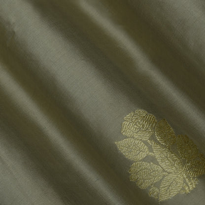Grey Color Pure Brocade Fabric