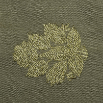 Grey Color Pure Brocade Fabric