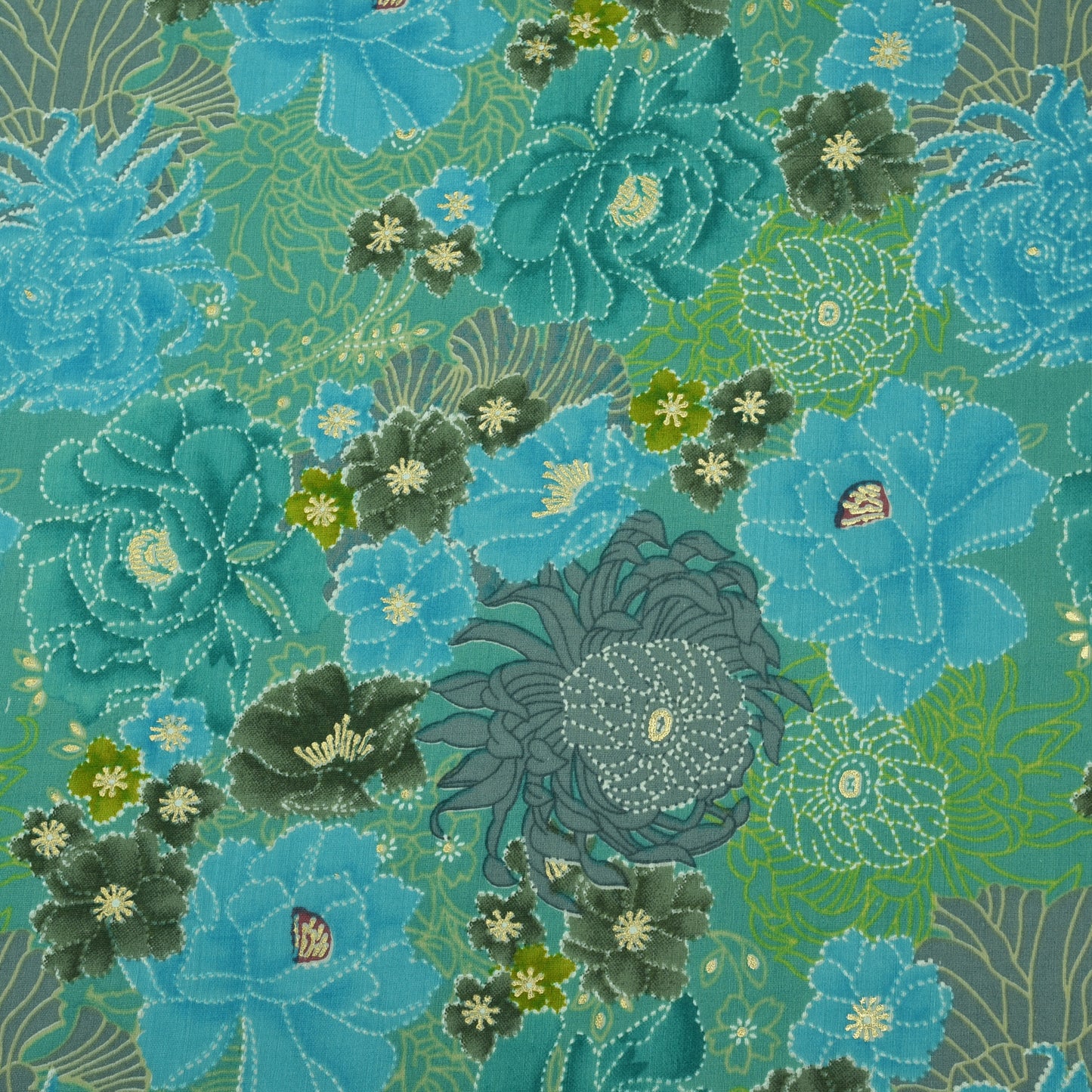 Chanderi Foil Print Fabric