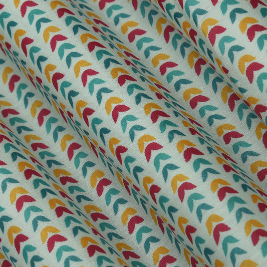 Multicolor Chanderi Print Fabric