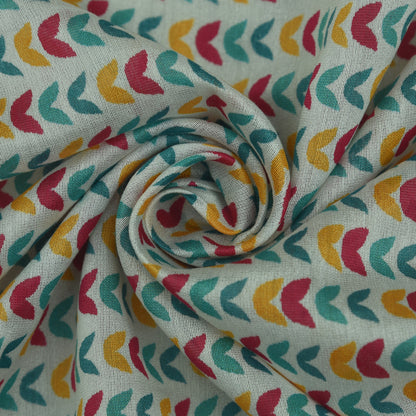 Multicolor Chanderi Print Fabric