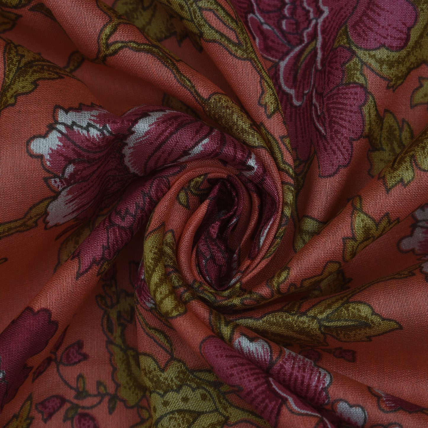 Multicolor Chanderi Print Fabric