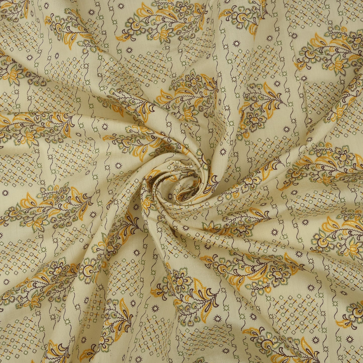 Chanderi Foil Print Fabric