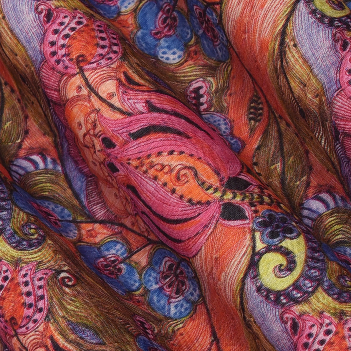 Chanderi Print Fabric