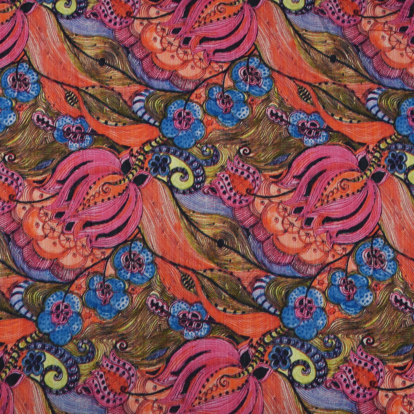 Chanderi Print Fabric