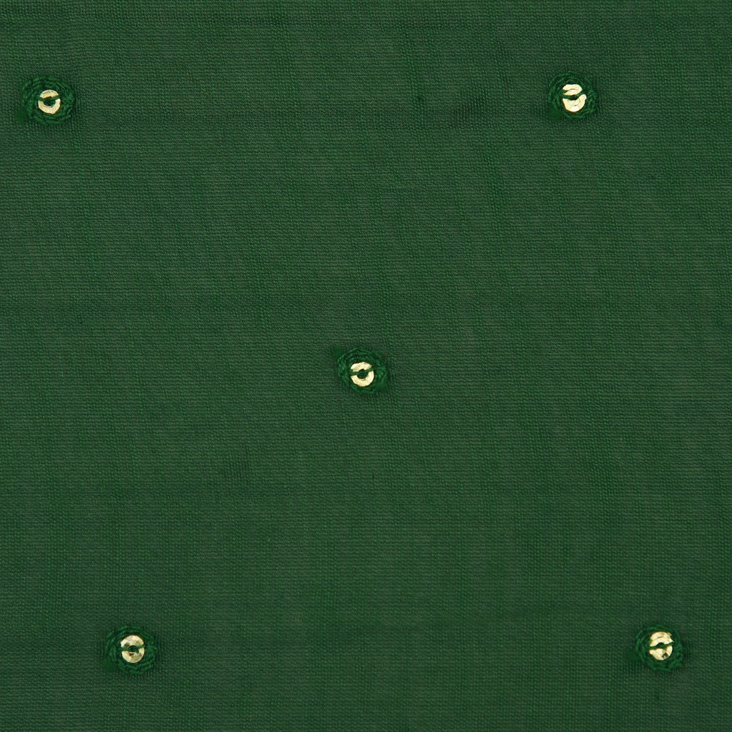 Bottle Green Color Chanderi Booti Fabric