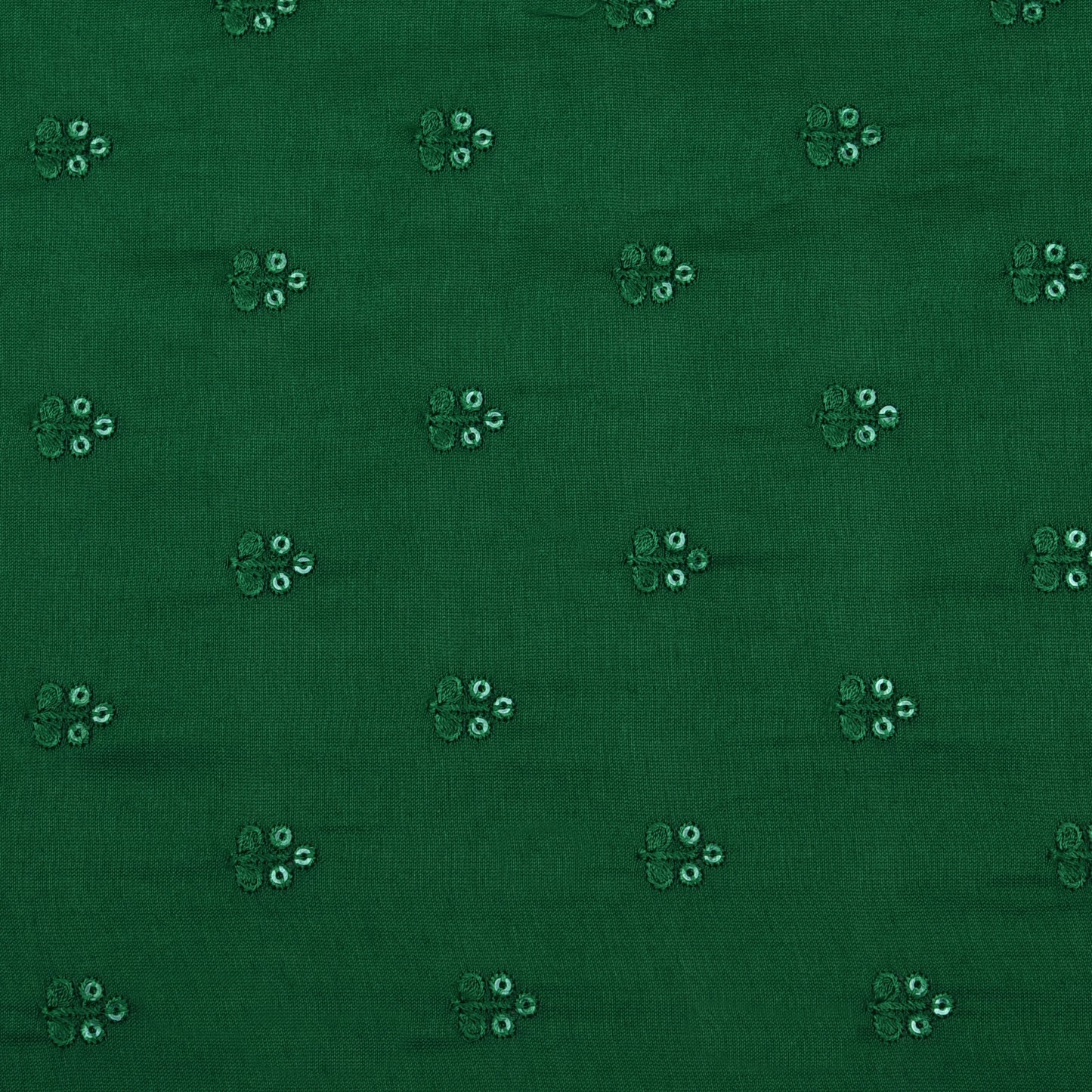 Bottle Green Color Chanderi Booti Fabric