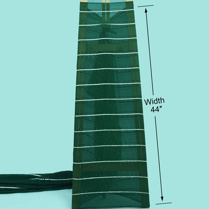 Bottle Green Color Chanderi Embroidery Fabric