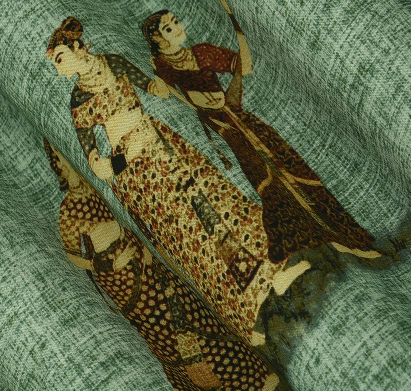 Multicolor Modal Satin Hydra Print Fabric