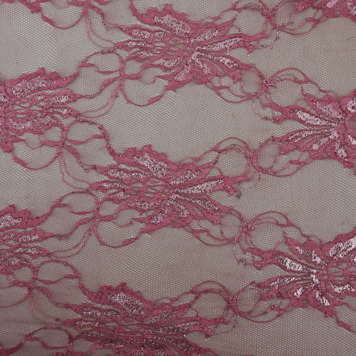 Pink Color Chantilly Lace Fabric